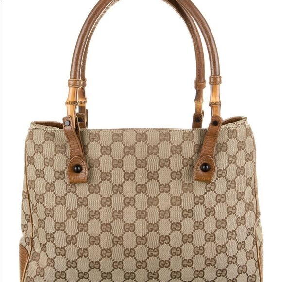 Gucci tote with bamboo handles - Picture 2 of 16